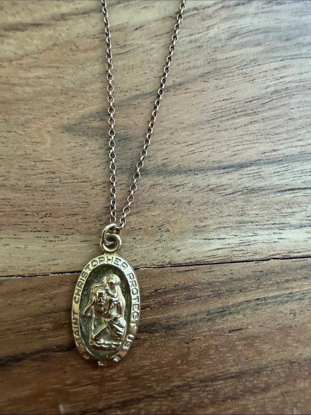 enewton Gold Saint Christopher Medallion Pendant Necklace - Gold - Picture 2 of 3